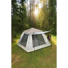 Şanal Tam Otomati̇k 4 Ki̇şi̇li̇k Tenteli̇ Kamp Çadiri 210X210X135 cm (Krem)