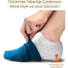 Şanal Bfc Trading Boy Uzatıcı Silikon Topuk Çbı Gizli Topuk Yükseltici 3 cm Beyaz Unisex