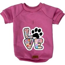 Şanal Kedi ve Köpek Kıyafeti & Elbisesi Pembe Renkli Love M