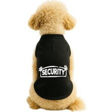 Şanal Kedi ve Köpek Kıyafeti & Elbisesi Siyah Security Atlet S