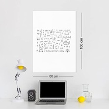 Şanal Akıllı Kağıt - 60X100 cm 2 Adet Beyaz, Yapışkansız Statik Tutunabilir Yazı Tahtası ve Pano