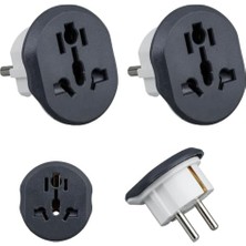 Şanal 2 Adet Evrensel Uluslararası Priz Fiş Adaptör Çevirici 16A 250V Seyahat Fişi Dönüştürücü Adaptörü, 200'DEN Fazla Ülkede Abd/avustralya/uk, Ce Sertifikalı