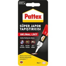 Şanal Pattex Süper Yapıştırıcı, Kaliteli Onarımlar Için Çok Amaçlı Güçlü Yapıştırıcı, Özel Kapağıyla Kolay Kullanımlı Hızlı Yapıştırıcı, 1X3G