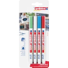Şanal 4 Renk Tebeşir Kalemi Seti, 1-2 mm Yuvarlak Uçlu, Su Bazlı