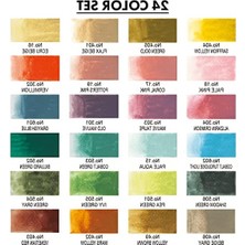 Şanal Suluboya Seti, 24 Renkli Parça, Sanat Için Gerekli