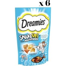 Şanal Dreamies Shake Ups Multivitamin Deniz Ürünleri Kedi Ödülleri 55G x 6 Adet