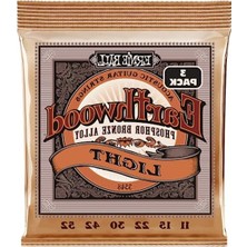 Şanal Ernie Ball Earthwood Light Fosfor Bronz Akustik Gitar Telleri 3'lü Paket - 11-52 Ölçü