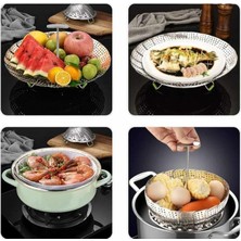 Lotus Store 1606 Çok Amaçlı Buharda Sebze Pişirme Haşlama Aparatı Katlanabilir Sebze Sağlıklı Pişirme Aparatı