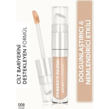 Flormar Perfect Glow Serum Concealer 008 C2 FAIR Sünger Aplikatörlü Işıltılı Özellikli Tüm Cilt Tipleri İçin