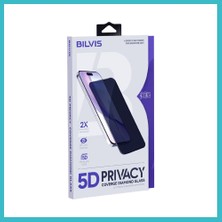 Defne Store iPhone 18 Pro 5d Privacy Diamond Hayalet Cam Ekran Koruyucu - Siyah Dfnbez