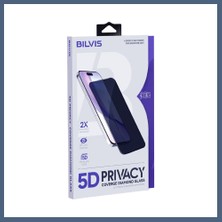 Bezos iPhone 18 Pro Max Bilvis 5d Privacy Diamond Hayalet Cam Ekran Koruyucu BZS10