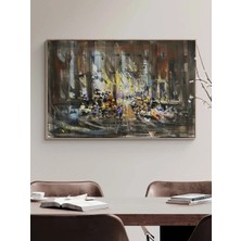 Simurg Sanatevi Pazarda Zaman Yağlı Boya Tablosu - Tuval Üzerine El Yapımı - 120 x 80 cm
