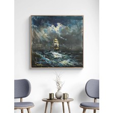 Simurg Sanatevi Yelkenin Ardında Yağlı Boya Tablosu - Tuval Üzerine El Yapımı - 80 x 80 cm
