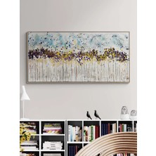 Simurg Sanatevi Izlerin Hikayesi Yağlı Boya Tablosu - Tuval Üzerine El Yapımı - 150 x 80 cm