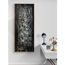 Simurg Sanatevi Parçalanmış Sessizlik Yağlı Boya Tablosu - Tuval Üzerine El Yapımı - 60 x 150 cm