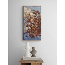 Simurg Sanatevi Gölgedeki Kanatlar Yağlı Boya Tablosu - Tuval Üzerine El Yapımı - 30 x 60 cm