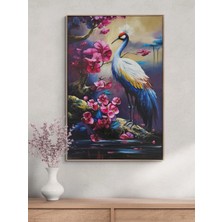 Simurg Sanatevi Bir Tavus Kuşunun Rüyası Yağlı Boya Tablosu - Tuval Üzerine El Yapımı - 80 x 120 cm