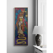 Simurg Sanatevi Justitia’nın Kılıcı Yağlı Boya Tablosu - Tuval Üzerine El Yapımı - 40 x 120 cm