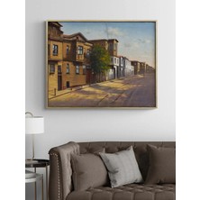 Simurg Sanatevi Geçmişle Boyanmış Yağlı Boya Tablosu - Tuval Üzerine El Yapımı - 95 x 75 cm