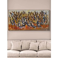 Simurg Sanatevi Doğanın Coşkusu Yağlı Boya Tablosu - Tuval Üzerine El Yapımı - 160 x 80 cm