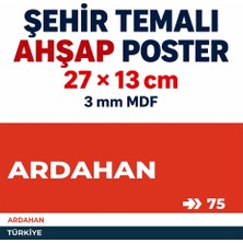212toyzz Ardahan 75 Dekoratif Şehir Plaka Retro Tablo Mdf Ahşap Tablo Sokak Tabelası Hediyelik 27X13CM