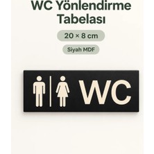 212toyzz Siyah Mdf Ahşap Wc Yönlendirme Yazısı 20X8 cm – Dekoratif Tuvalet Kapı Tabelası, Ev Ofis ve Mağaza Yönlendirme Levhası