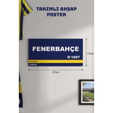 212toyzz Fenerbahçe Yazılı Ahşap Poster Dekoratif Duvar Tablosu 13X27 cm Poster