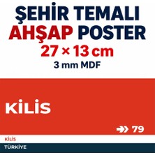 212toyzz Kilis 79 Dekoratif Şehir Plaka Retro Tablo Mdf Ahşap Tablo Sokak Tabelası Hediyelik 27X13CM