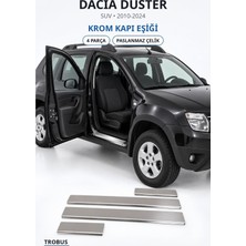 Trobus Dacia Duster 2010-2024 Uyumlu Krom Kapı Eşiği 4 Parça Paslanmaz Çelik