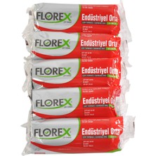 Florex Orta Boy Siyah Çöp Torbası 55 x 60 cm 5 Rulo Kokusuz Endüstriyel Kullanım