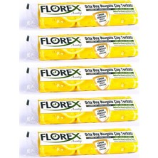 Florex Büzgülü Limon Kokulu Orta Boy Çöp Torbası 55 x 60 cm 5 Rulo