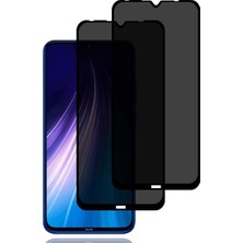 Universal Xiaomi Redmi Note 8 Privacy (Hayalet) Ekran Koruyucu – 2 Adet - 9h Temperli Cam, Yan Görünme Engelleyici, Tam Kaplama