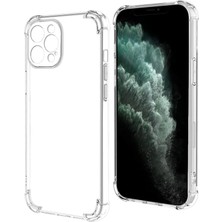 Universal Kzy Iletişim Apple Kzy Iletişim iPhone 11 Pro Max ile Uyumlu ile Uyumlu Kapak Kamera Korumalı Şeffaf Airbag Antishock Silikon Kılıf Şeffaf