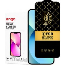 Universal Apple iPhone 13 Ile Uyumlu Ekran Koruyucu Antistatik 9h Temperli Kırılmaz Cam, Toz Tutmayan Parmak Izi Önleyici, 5d Tam Kaplayan Esd Koruma, Hd Şeffaf