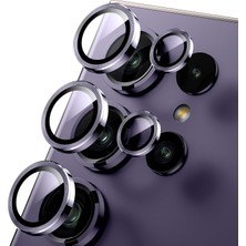 Universal Samsung Galaxy S24 Ultra 5g Kamera Lens Koruyucu, [orijinal Çekimi Tutun] Kırılmaz 9h Temperli Cam Kamera Ekran Koruyucu Metal Halka Kapak Film Aksesuarları