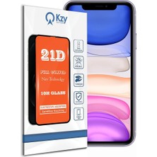 Universal Apple iPhone 11 ile Uyumlu Tam Kaplayan 21D Temperli Ekran Koruyucu Cam