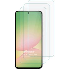 Universal Samsung Galaxy A56 Screen Protector Nano Glass Cam Ekran Koruyucu (3`lü Paket) [galaxy A56 ile Uyumlu Ekran Koruyucu - Şeffaf]