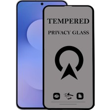 Universal Kzy Iletişim Samsung Galaxy S25 Fe ile Uyumlu Tam Kaplayan Privacy Hayalet Temperli Ekran Koruycu Cam