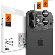 Universal iPhone 17/16 Plus / 16 ile Uyumlu Kamera Lens Koruyucu Cam Kolay Kurulum Glas.tr Ez Fit Optik Pro (2 Adet) Black - AGL07921