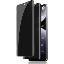 Universal Xiaomi Redmi Note 14 Pro Plus ile Uyumlu Ekran Koruyucu Hayalet Cam Tam Kaplar Oval Temperli Privacy