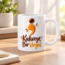 Ulu Pazarlama Kahveye Bir Virgül Tasarımlı Porselen Kupa - Model 570
