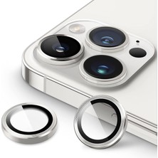 Universal iPhone 13 Pro,13 Pro Max Için, Kamera Lens Koruyucu, Basit Kurulum, Hd Berrak Görüntü, Metal Çerçeve, 9h Temperli Cam, Çizilmeye Dayanıklı, Camera Lens Protector (Gümüş)