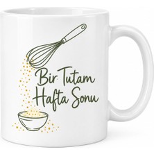 Ny Joy Bir Tutam Hafta Sonu Tasarımlı Porselen Kupa - Model 587