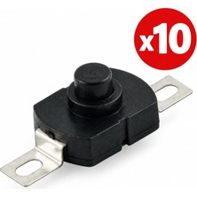 Universal Mini Basmalı Çıt Çıt Anahtar 10 Adet – Siyah Push Buton Deney Anahtarı 26 mm
