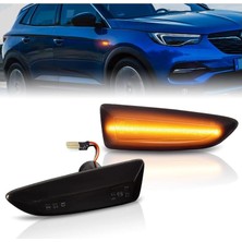 Universal Opel Astra J/astra K/zafira C/ınsignia B/grandland x ile Uyumlu Dinamik LED Yan Sinyal Lambası Takımı | Canbus Hata Lambası Yakmaz | Füme Siyah Lens | Tak Çalıştır | 2 Adet | 13491088-134910