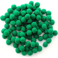 Universal Peluş Ponpon, 1.5 cm 50 Adet Koyu Yeşil