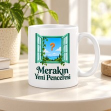 Ulu Pazarlama Merakın Yeni Penceresi Tasarımlı Porselen Kupa - Model 577
