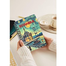 Universal Simli Defter Istanbul A5 Yeni Yıl Çizgisiz Spiralli 14X21 cm Ortaköy