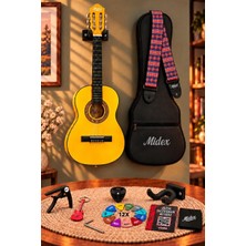 Midex CG-270YLW Sarı Renk Klasik Gitar 4/4 Yetişkin Boy Sap Ayarlı Full Set