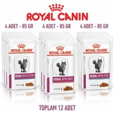 Royal Canin Renal Beef Sığır Etli Kedi Yaş Maması 12 x 85 gr - Böbrek Destekli Konserve Pouch